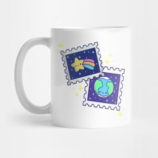 Kawaii Space Stamps Mug